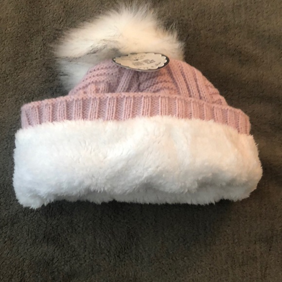 Pink Beanie with Pom & Blue Gloves - Picture 6 of 6